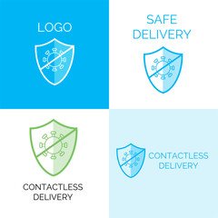 Logo coronavirus safe delivery