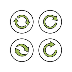 Refresh icons set. Reload icon vector. Update icon. convert icon