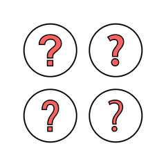 Question Icons set. Question mark sign. help icon. Faq
