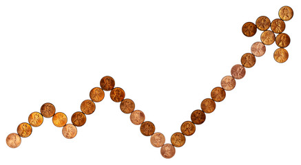 Background of one cent USA 