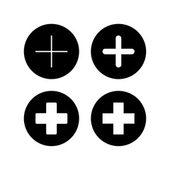 Obraz premium Plus Icons set. Add plus icon. Addition sign. Medical Plus icon