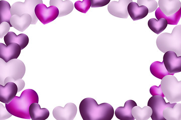 Happy Valentine's day background with heart and present composition for a trendy banner, poster or greeting card