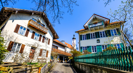 Fototapeta na wymiar old town of murnau am staffelsee