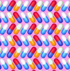 colorful pills background