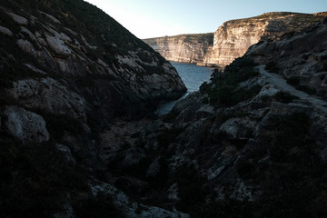 Fototapeta premium A cliff next to Xlendi, Gozo - Malta