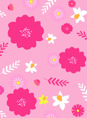 Flower ornament, pattern. Plants, flowers