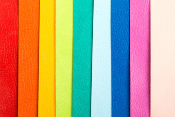leatherette palette, rainbow colors for clothes, multi-colored leather texture