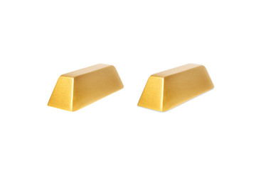 gold bars for investment on isolated white background with clipping path