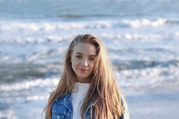 cute long bright haired girl