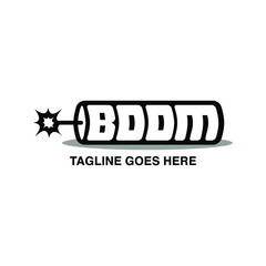 boom logo design inspiration, Design element for logo, poster, card, banner, emblem, t shirt. Vector illustration © SATURA