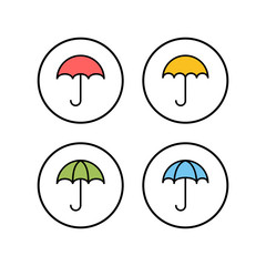 umbrella icons set. Umbrella vector icon