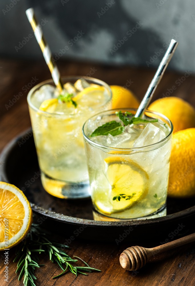 Wall mural honey lemon soda beverage photography