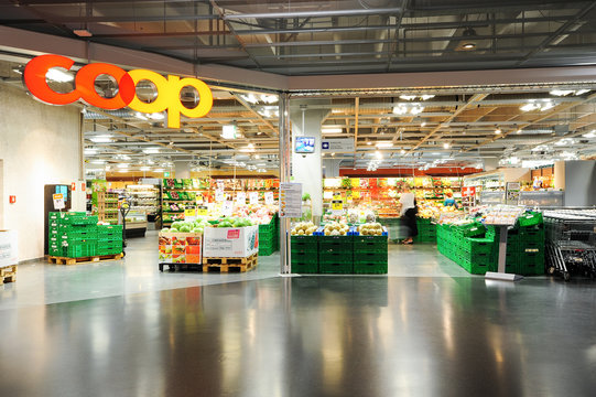 interior of Coop supermarket store