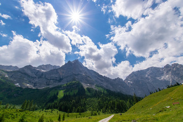mountain landscape with clouds