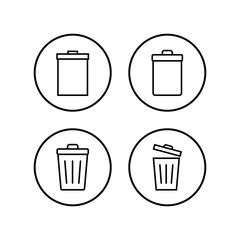 Trash icons set. trash can icon. Delete icon vector