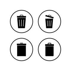 Trash icons set. trash can icon. Delete icon vector