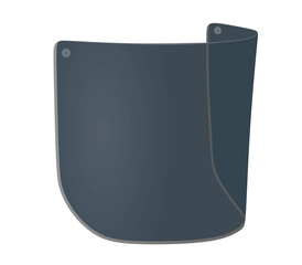 Plastic visor protection. vector illustration