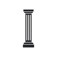 Column graphic icon. Pillar sign isolated on white background. Logo. Vector illustration