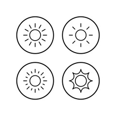 Sun icons set. Sun vector icon