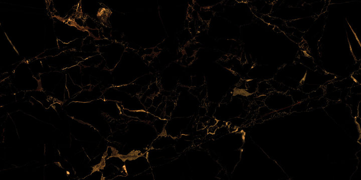 Fototapeta black marble background with yellow veins 