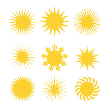Set of Star Shapes Symbol Icon Vector illustration.