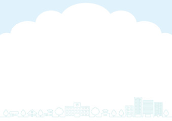 街並みのシンプルフレーム