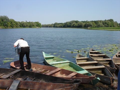 Seim River in the Kursk Region on a summer sunny day.