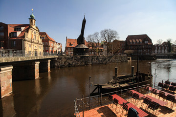 Lüneburg; Wasserviertel mit Altem Kran