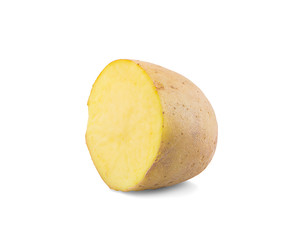 Sliced potato an isolated on white background