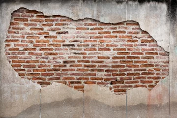 Fotobehang Bakstenen muur Exposed brick wall
