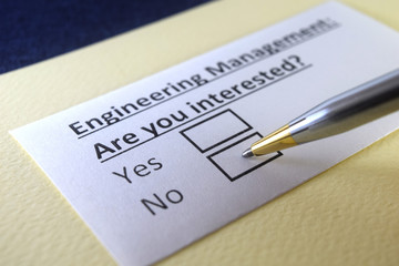 One person is answering question about engineering management.