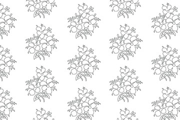 Floral seamless pattern with beautiful colors, endless texture, minimalistic sketch. Vector illustration for holiday invitations, Wallpaper, textiles, wrapping paper.