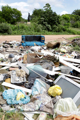 garbage discarded on the street