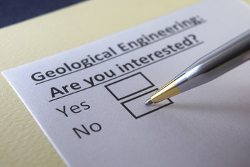 One person is answering question about geological engineering.