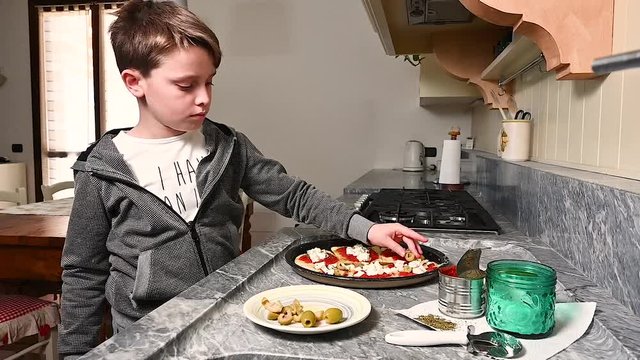Stay at Home - Child preparing Pizza