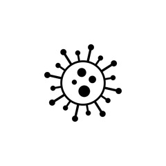 Virus icon - cartoon design. Vector bacteria symbol. Simple cell sign. Coronavirus, covid - 19 art