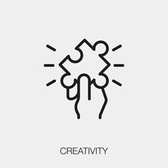 creativity icon vector sign symbol