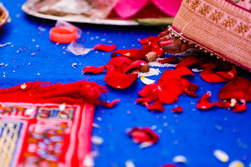 Indian wedding bridal leg close-up
