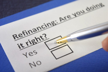 One person is answering question about refinancing.