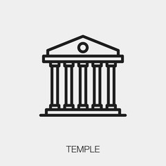 temple icon vector sign symbol