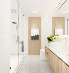 3D rendering of a Bathroom interior