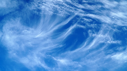 Natural blue sky with beautiful clouds