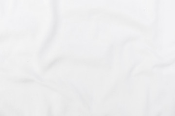 Abstract white fabric texture background. Wavy white cloth. 