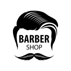 Hairdressing saloon icon with barber pole