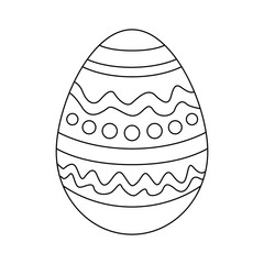 Easter egg linear icon. Thin line illustration. Isolated outline drawing
