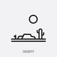 desert icon vector sign symbol
