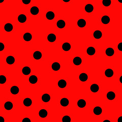 Seamless background with ladybugs. Cartoons. Vector illustration for web design or print.