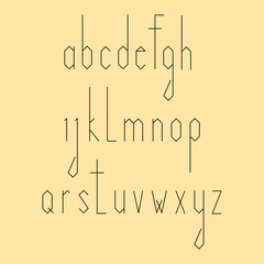 hand written unique font vector illustration