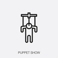 puppet show icon vector sign symbol