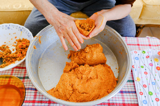 Traditional Turkish Food; Stuffed Meatballs,  Turkish Known As 